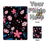 Pink ladybugs and flowers  Multi-purpose Cards (Rectangle) 