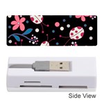 Pink ladybugs and flowers  Memory Card Reader (Stick) 