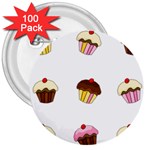 Colorful cupcakes  3  Buttons (100 pack) 