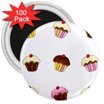 Colorful cupcakes  3  Magnets (100 pack)