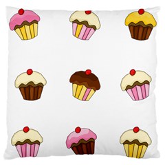 Colorful cupcakes  Large Cushion Case (Two Sides) from UrbanLoad.com Front