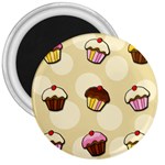 Colorful cupcakes pattern 3  Magnets