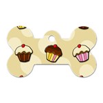Colorful cupcakes pattern Dog Tag Bone (Two Sides)