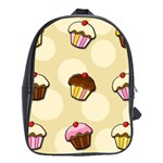Colorful cupcakes pattern School Bags (XL) 