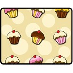 Colorful cupcakes pattern Double Sided Fleece Blanket (Medium) 