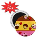 Love cupcakes 1.75  Magnets (10 pack) 