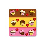 Love cupcakes Square Magnet