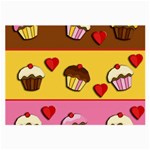 Love cupcakes Large Glasses Cloth (2-Side)