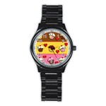 Love cupcakes Stainless Steel Round Watch