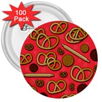 Bakery 3  Buttons (100 pack) 