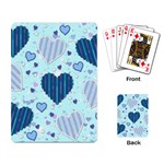 Light and Dark Blue Hearts Playing Card