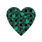 Green love Heart Magnet