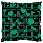 Green love Large Cushion Case (One Side)