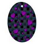 Purple love Ornament (Oval) 