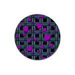 Purple love Magnet 3  (Round)