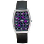 Purple love Barrel Style Metal Watch