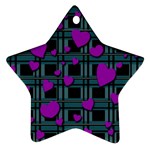 Purple love Star Ornament (Two Sides) 