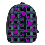 Purple love School Bags (XL) 