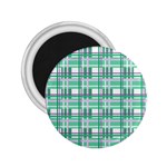 Green plaid pattern 2.25  Magnets
