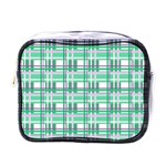 Green plaid pattern Mini Toiletries Bags