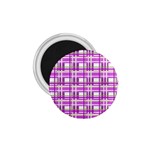 Purple plaid pattern 1.75  Magnets