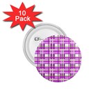 Purple plaid pattern 1.75  Buttons (10 pack)