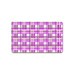 Purple plaid pattern Magnet (Name Card)