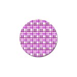 Purple plaid pattern Golf Ball Marker