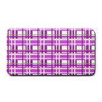 Purple plaid pattern Medium Bar Mats