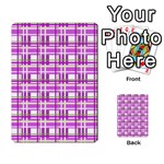 Purple plaid pattern Multi-purpose Cards (Rectangle) 