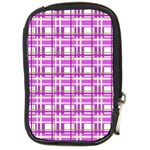 Purple plaid pattern Compact Camera Cases