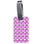 Purple plaid pattern Luggage Tags (Two Sides)