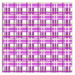 Purple plaid pattern Large Satin Scarf (Square)