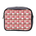 Red plaid pattern Mini Toiletries Bag 2-Side