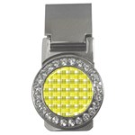 Yellow plaid pattern Money Clips (CZ) 