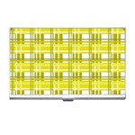 Yellow plaid pattern Business Card Holders