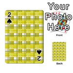 Yellow plaid pattern Playing Cards 54 Designs 