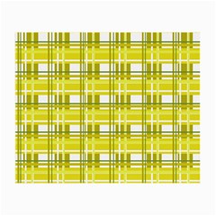Yellow plaid pattern Small Glasses Cloth (2 Back