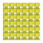 Yellow plaid pattern Medium Glasses Cloth