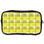 Yellow plaid pattern Toiletries Bags