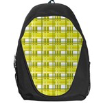 Yellow plaid pattern Backpack Bag