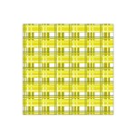 Yellow plaid pattern Satin Bandana Scarf