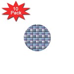Decorative plaid pattern 1  Mini Buttons (10 pack) 