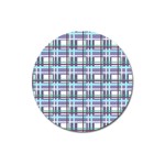 Decorative plaid pattern Magnet 3  (Round)