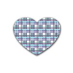 Decorative plaid pattern Heart Coaster (4 pack) 