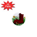 Boot in the grass 1  Mini Magnet (10 pack) 