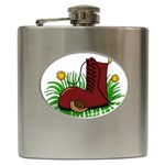 Boot in the grass Hip Flask (6 oz)