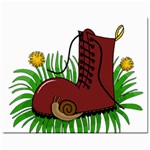 Boot in the grass Mini Button Earrings