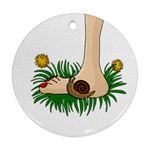 Barefoot in the grass Round Ornament (Two Sides) 