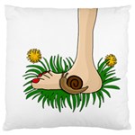 Barefoot in the grass Large Flano Cushion Case (Two Sides)